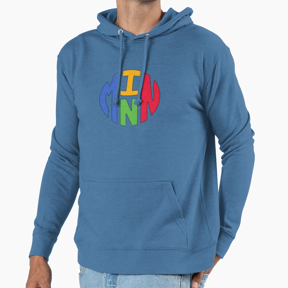 Minnesota State Abbreviation Hoodie - Fun Novelty Design for Adults - T-Shirt, Sweatshirt, Hoodie