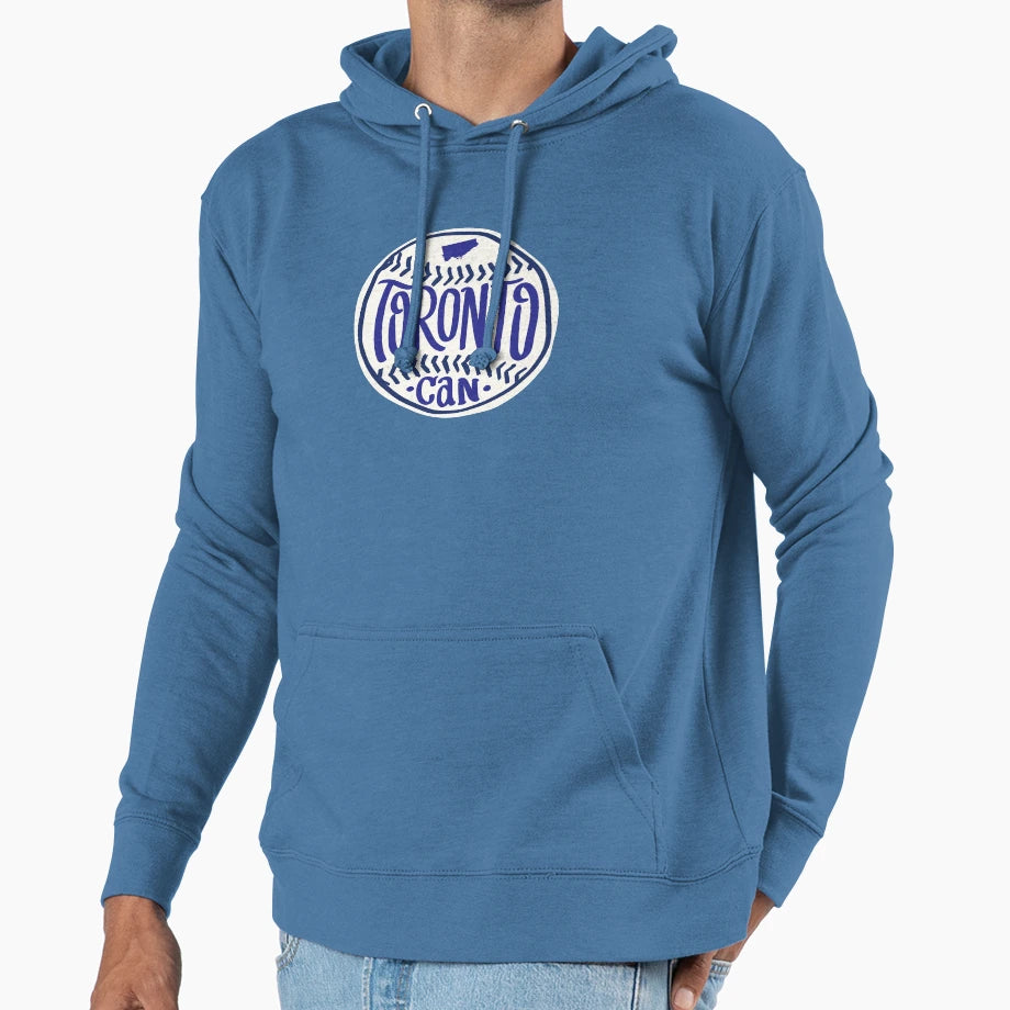 Toronto Canada Hand Drawn Baseball Hoodie - Custom Art Print for Adults - T-Shirt, Sweatshirt, Hoodie