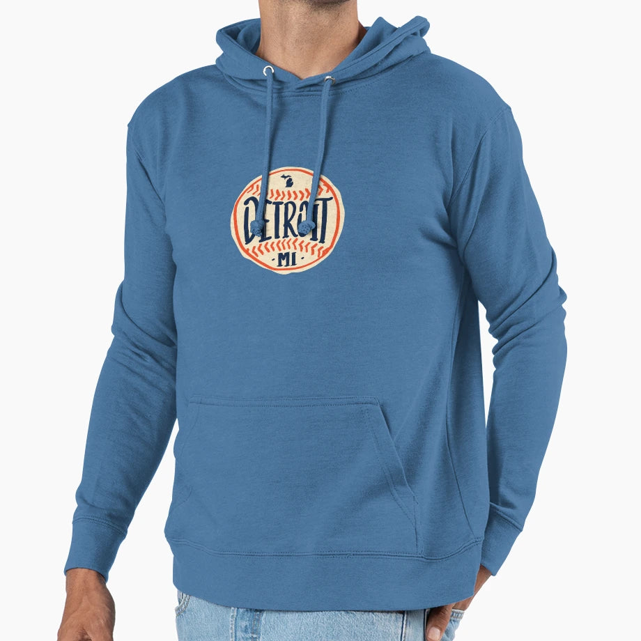 Detroit Michigan Hand Drawn Script Hoodie - Graphic Print for Adults - T-Shirt, Sweatshirt, Hoodie