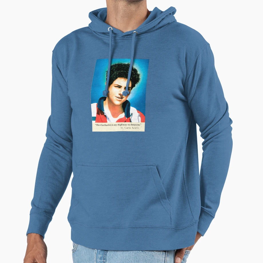 Saint Carlo Acutis Santo Carlo Acutis Saint Hoodie - Graphic Print Unisex - T-Shirt, Sweatshirt, Hoodie