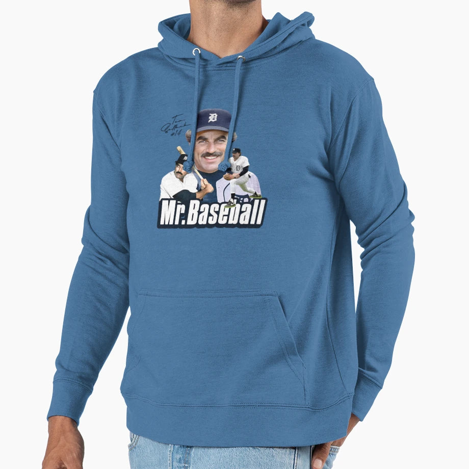 Tom Selleck Mr Baseball Hoodie - Custom Art Print Unisex - T-Shirt, Sweatshirt, Hoodie