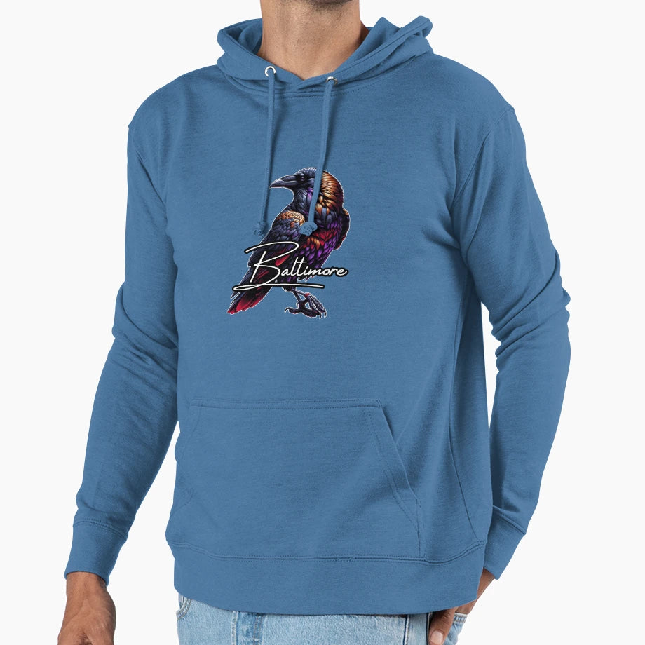 Baltimore Raven Hoodie - Fun Novelty Design Men Women - T-Shirt, Sweatshirt, Hoodie