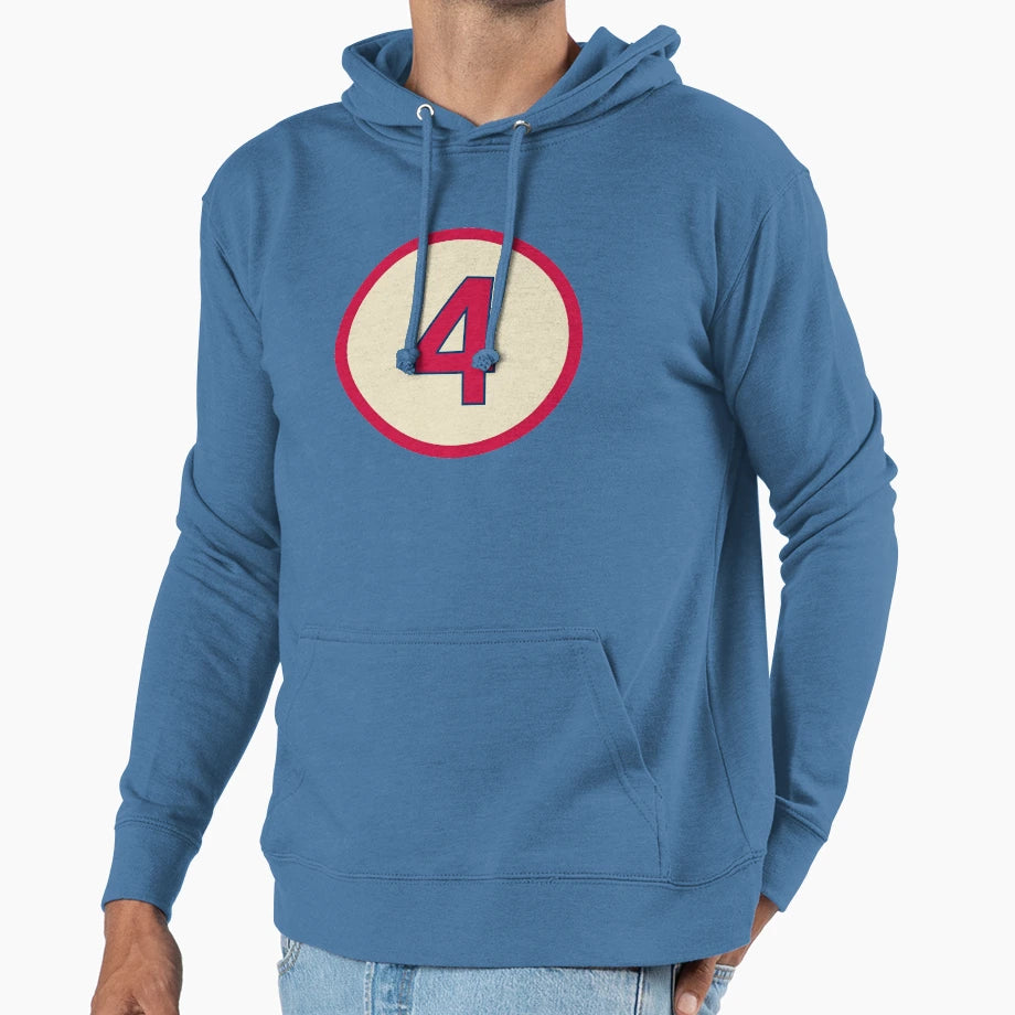 Yadier Molina 4 Jersey Number Hoodie - Minimalist Print for Adults - T-Shirt, Sweatshirt, Hoodie