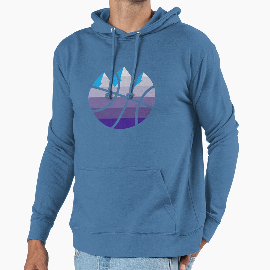 Utah Jazz Mountain Logo Hoodie - Minimalist Print Men Women - T-Shirt, Sweatshirt, Hoodie
