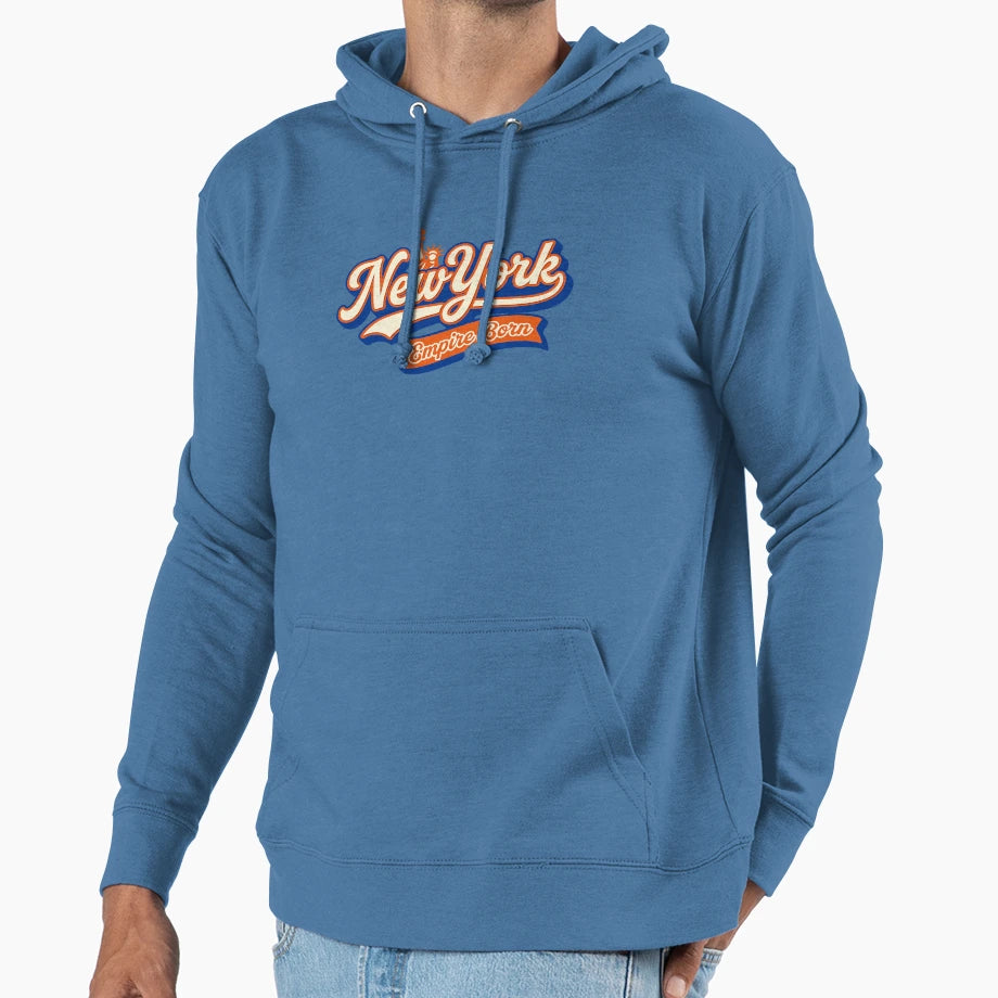 New York Empire Born Script Hoodie - Casual Everyday Wear Unisex - T-Shirt, Sweatshirt, Hoodie