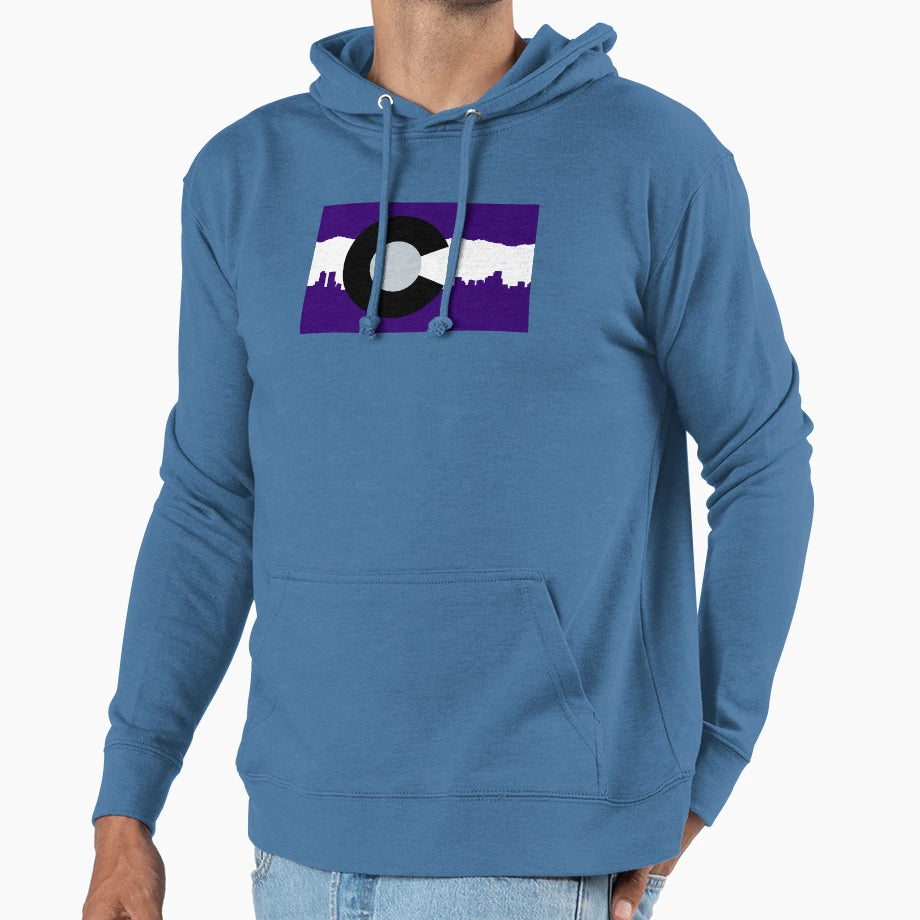Colorado State Flag Rockies 2 Hoodie - Aesthetic Graphic Men Women - T-Shirt, Sweatshirt, Hoodie