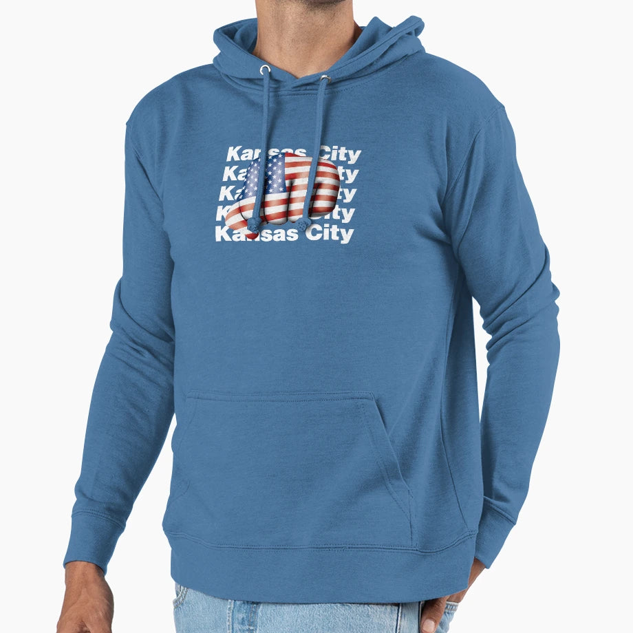 Kansas City American Strong City Home Hoodie - Graphic Print Men Women - T-Shirt, Sweatshirt, Hoodie