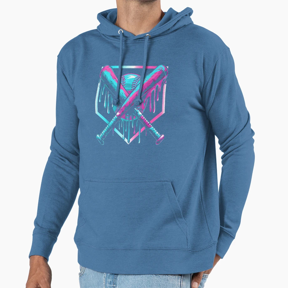 Colorful Baseball Ice Cream Hoodie - Trendy Graphic Unisex - T-Shirt, Sweatshirt, Hoodie