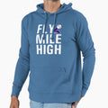 Fly Mile High White Colorado Rockies Hoodie - Fun Novelty Design for Adults - T-Shirt, Sweatshirt, Hoodie