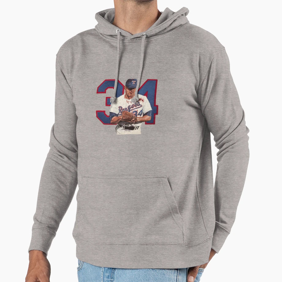 Nolan Ryan Hoodie - Minimalist Print Men Women - T-Shirt, Sweatshirt, Hoodie
