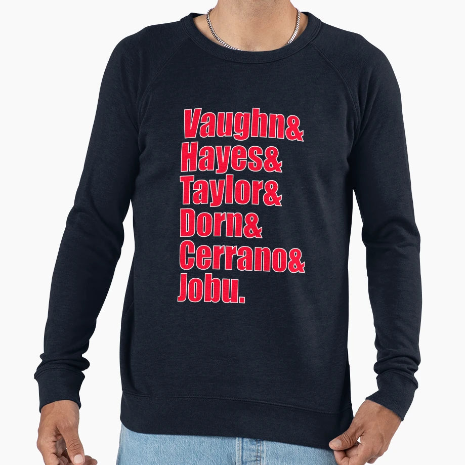 Major League Cast Sweatshirt - Novelty Apparel for Adults - T-Shirt, Sweatshirt, Hoodie