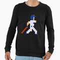 8 Bit Chicago Pixel Baseball Player Sweatshirt - Unique Graphic for Adults - T-Shirt, Sweatshirt, Hoodie