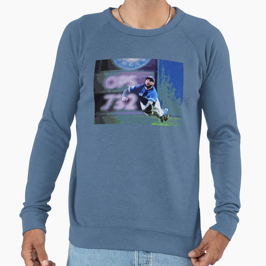 Kevin Pillar Takes Dive Sweatshirt - Unique Graphic Unisex - T-Shirt, Sweatshirt, Hoodie