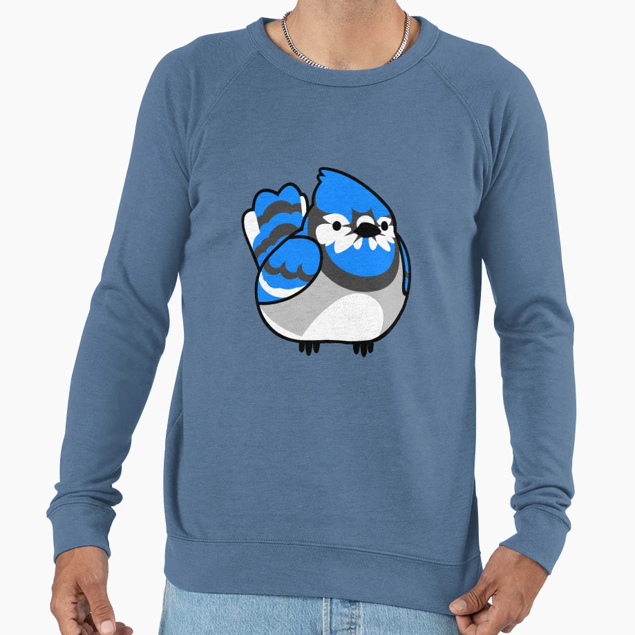 Round Blue Jay Sweatshirt - Novelty Apparel Men Women - T-Shirt, Sweatshirt, Hoodie