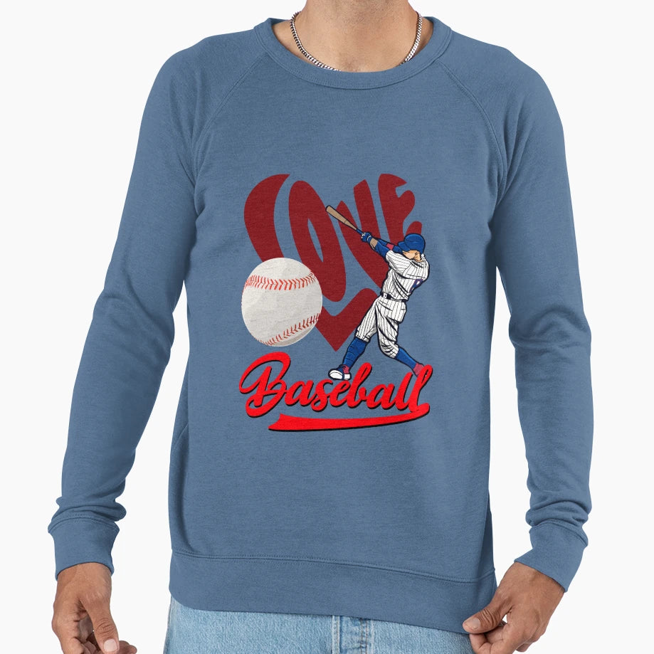 Love Baseball Sweatshirt - Novelty Apparel Men Women - T-Shirt, Sweatshirt, Hoodie