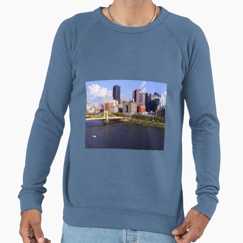 Pittsburgh Skyline Allegheny Sweatshirt - Custom Art Print for Adults - T-Shirt, Sweatshirt, Hoodie