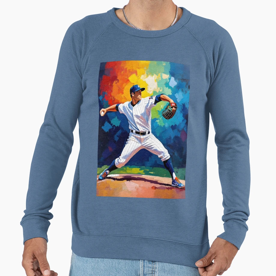 Baseball Art Pitch Sweatshirt - Casual Everyday Wear Unisex - T-Shirt, Sweatshirt, Hoodie