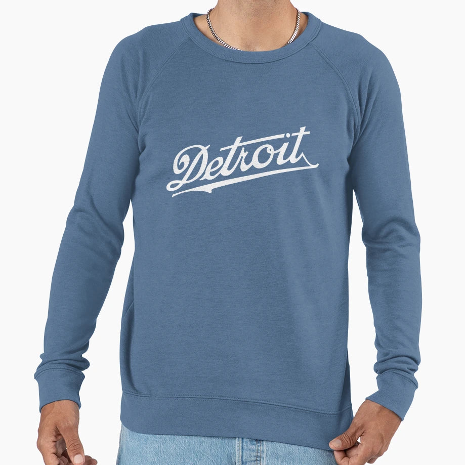 Detroit Script Sweatshirt - Fun Novelty Design Unisex - T-Shirt, Sweatshirt, Hoodie
