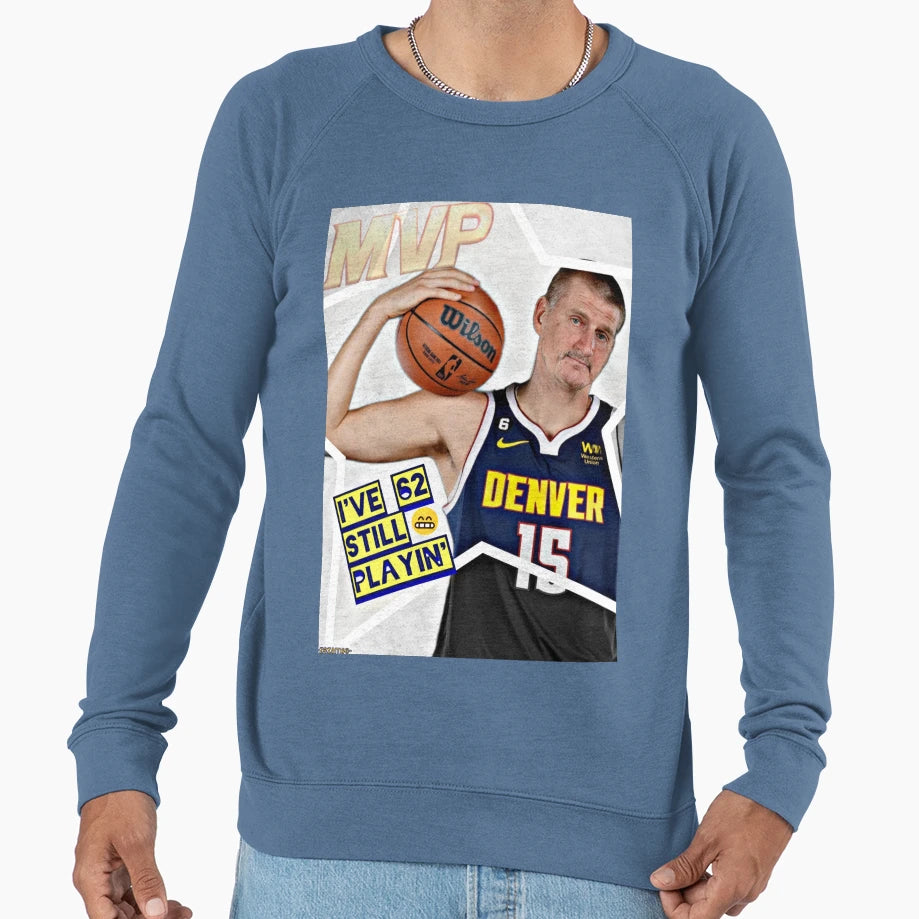 Nikola Joki Old Mvp Sweatshirt - Graphic Print Men Women - T-Shirt, Sweatshirt, Hoodie