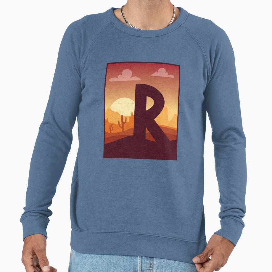 Letter R Desert Sweatshirt - Unique Graphic for Adults - T-Shirt, Sweatshirt, Hoodie