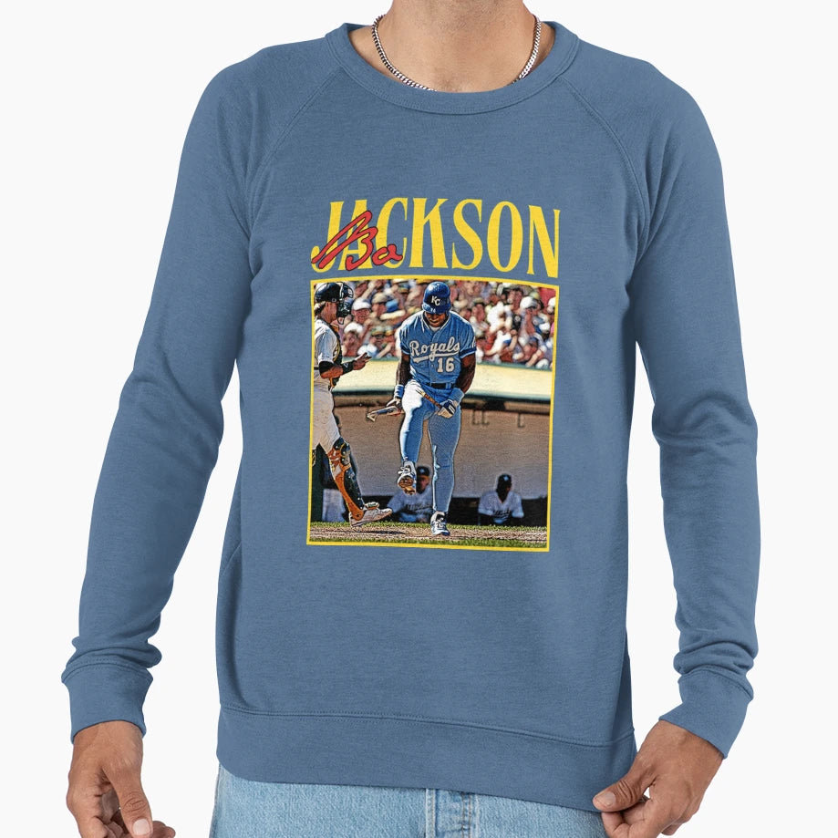 Bo Jackson 80S Fanartwork Sweatshirt - Casual Everyday Wear Men Women - T-Shirt, Sweatshirt, Hoodie