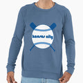Kansas City Throwback Baseball Crossed Sweatshirt - Trendy Graphic Unisex - T-Shirt, Sweatshirt, Hoodie