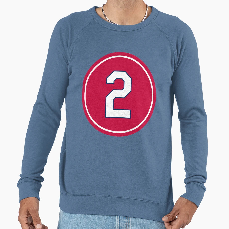 Red Schoendienst 2 Jersey Number Sweatshirt - Unique Graphic Unisex - T-Shirt, Sweatshirt, Hoodie