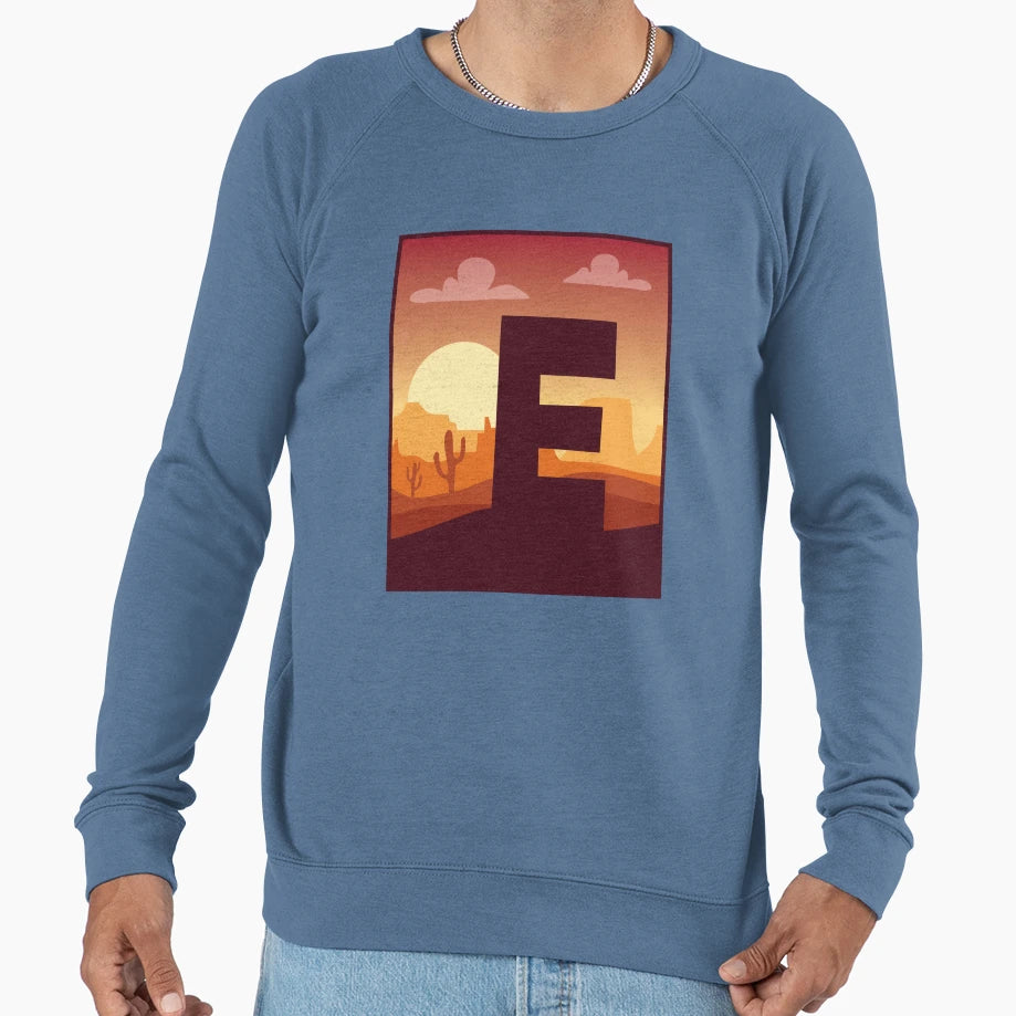 Letter E Desert Sweatshirt - Graphic Print Men Women - T-Shirt, Sweatshirt, Hoodie