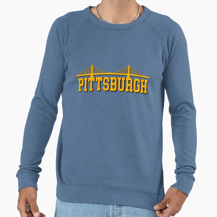 Pittsburgh Bridge Black Sweatshirt - Graphic Print Men Women - T-Shirt, Sweatshirt, Hoodie