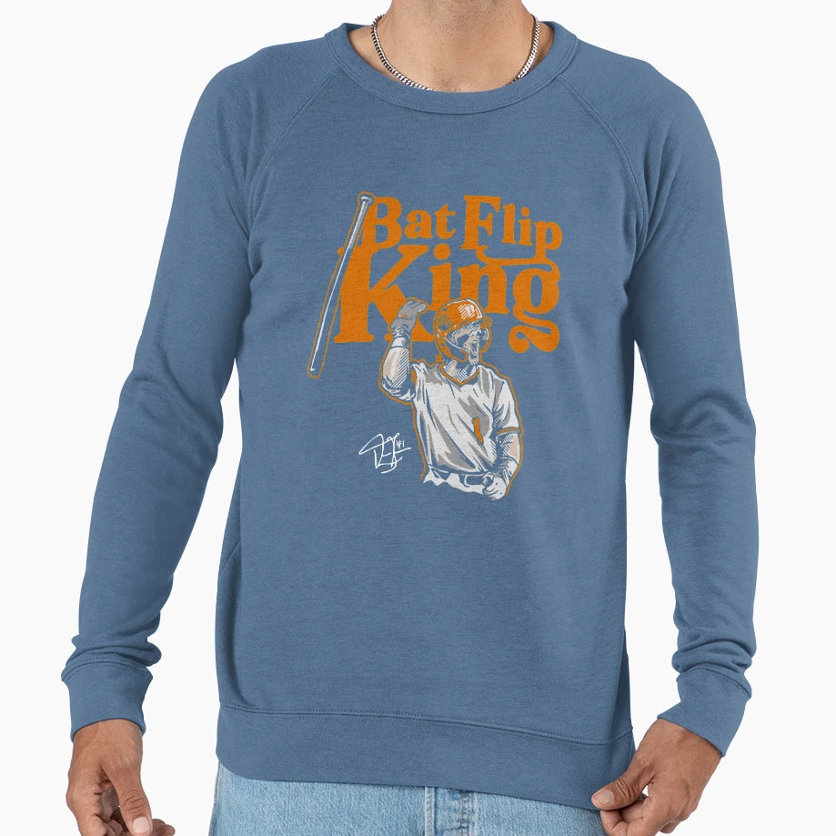 Drew Gilbert Bat Flip King Sweatshirt - Custom Art Print Unisex - T-Shirt, Sweatshirt, Hoodie