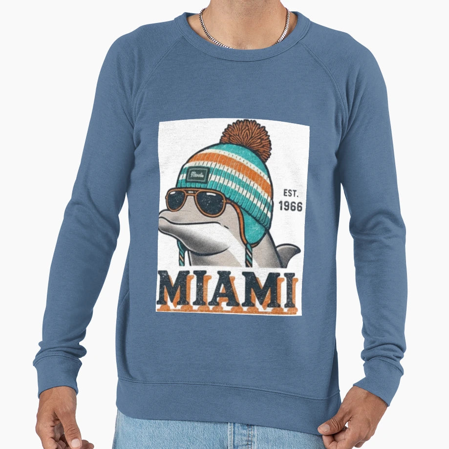Miami Dolphins Sweatshirt - Fun Novelty Design Unisex - T-Shirt, Sweatshirt, Hoodie