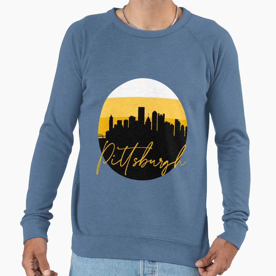 Black And Yellow Pittsburgh Fan Sweatshirt - Graphic Print Unisex - T-Shirt, Sweatshirt, Hoodie
