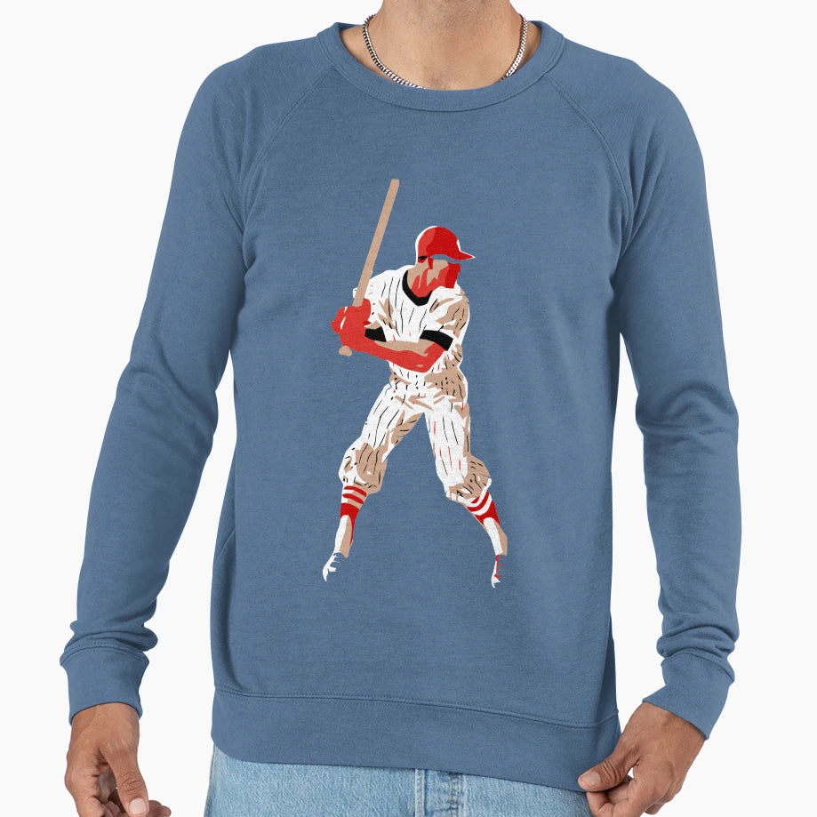 Awaiting Pitch Baseball Pop Art Sweatshirt - Unique Graphic Unisex - T-Shirt, Sweatshirt, Hoodie
