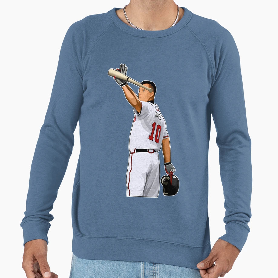 Chipper Jones 10 Waves To Crowds Sweatshirt - Fun Novelty Design Men Women - T-Shirt, Sweatshirt, Hoodie