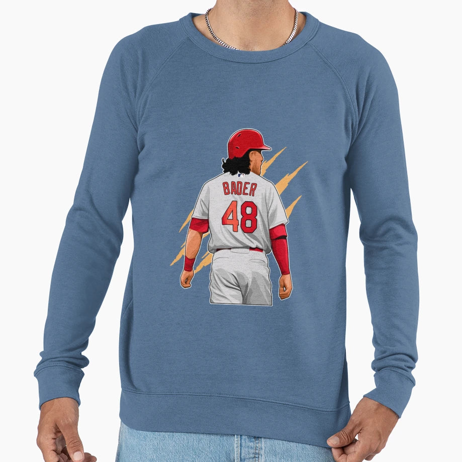Harrison Bader Games 48 Claw Sweatshirt - Novelty Apparel Unisex - T-Shirt, Sweatshirt, Hoodie