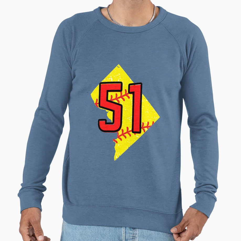 51St Dc State Basebool Sweatshirt - Unique Graphic Men Women - T-Shirt, Sweatshirt, Hoodie