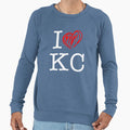 I Heart Kc White Text Sweatshirt - Aesthetic Graphic Men Women - T-Shirt, Sweatshirt, Hoodie