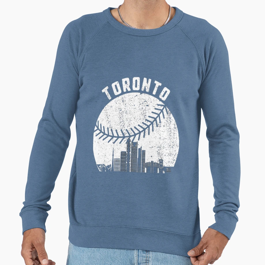 Toronto Skyline Basebal Sweatshirt - Minimalist Print Men Women - T-Shirt, Sweatshirt, Hoodie