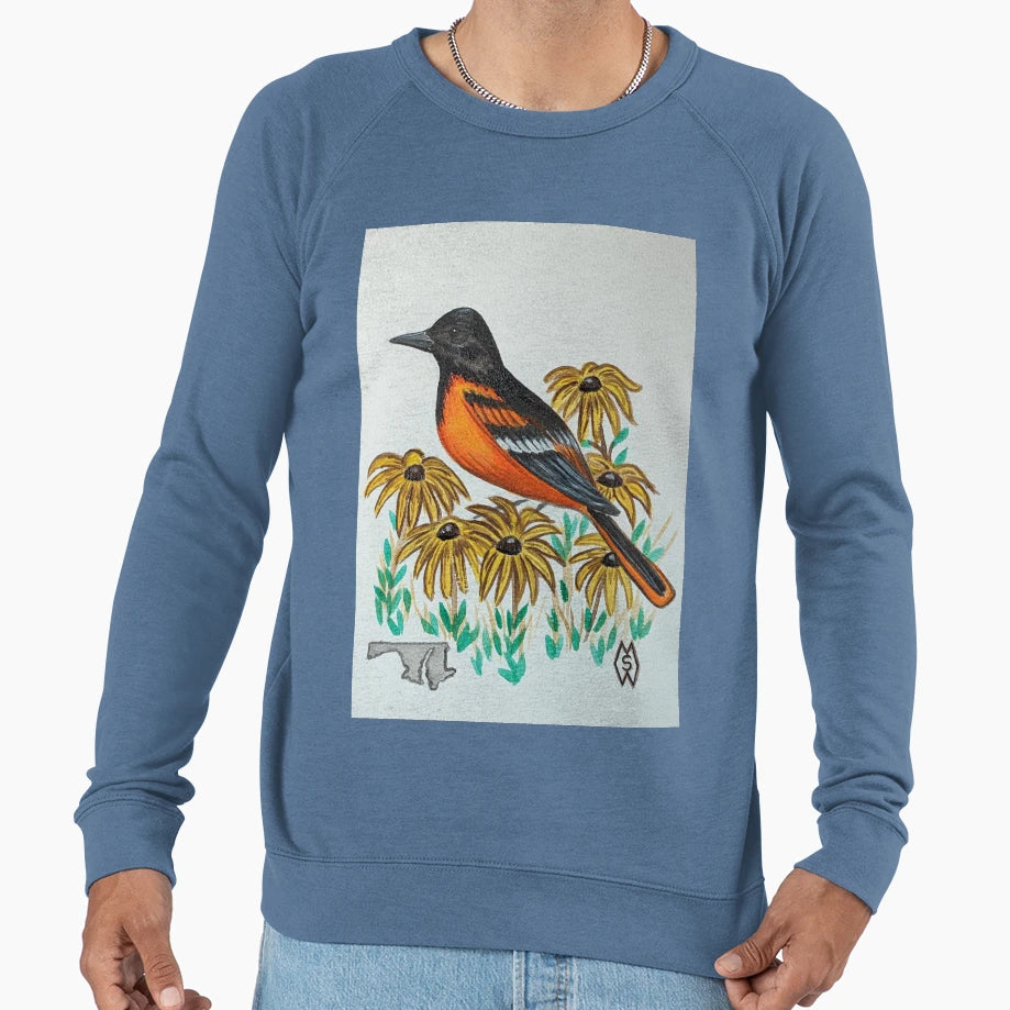 Maryland State Bird And Flower Sweatshirt - Minimalist Print for Adults - T-Shirt, Sweatshirt, Hoodie