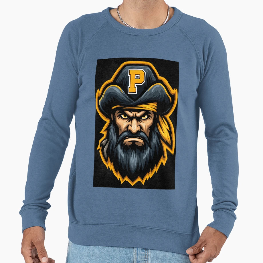 Bearded Pirate Captain Mascot Sweatshirt - Unique Graphic Men Women - T-Shirt, Sweatshirt, Hoodie