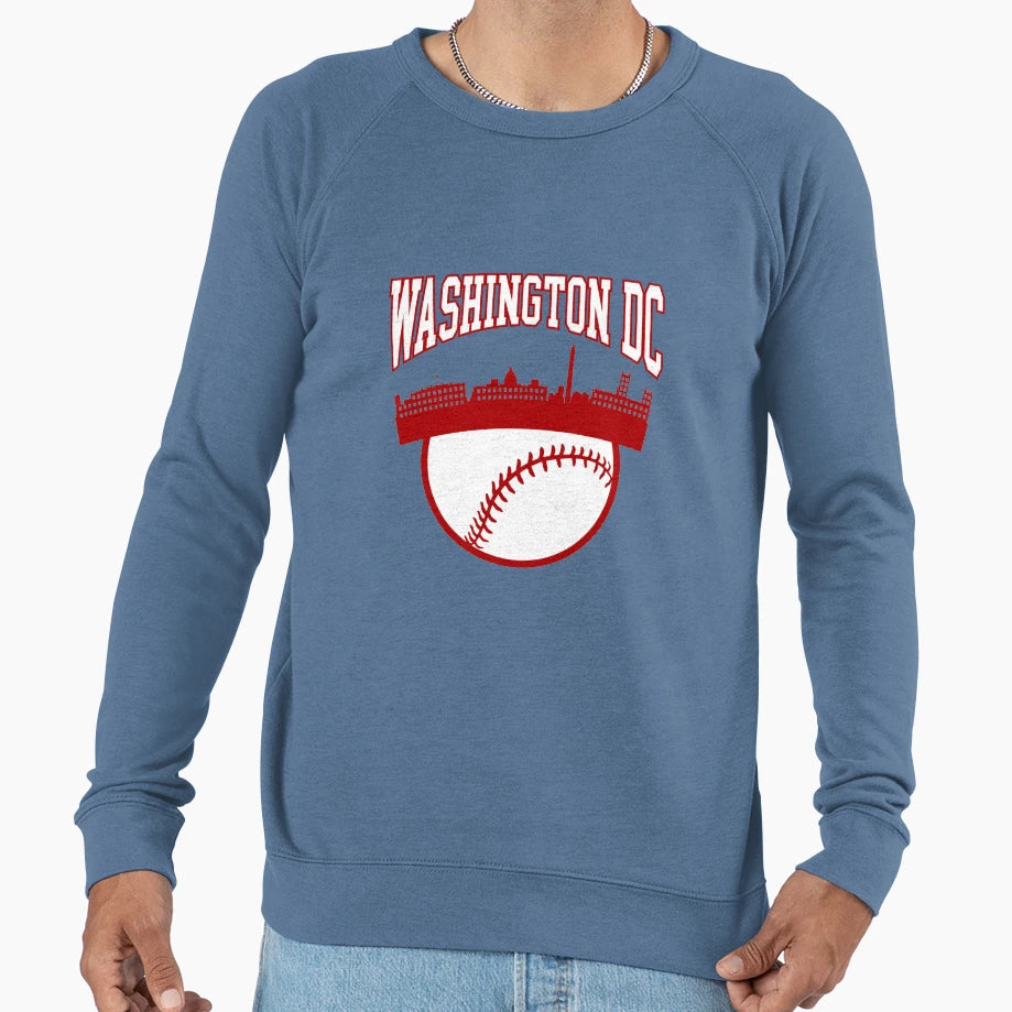 Washington Baseball Minimalist Dc Sweatshirt - Graphic Print for Adults - T-Shirt, Sweatshirt, Hoodie