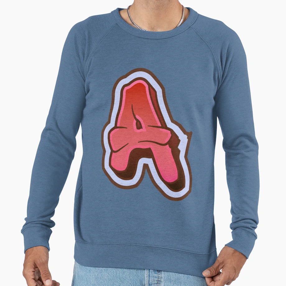 Letter Graffiti Sweatshirt - Minimalist Print for Adults - T-Shirt, Sweatshirt, Hoodie