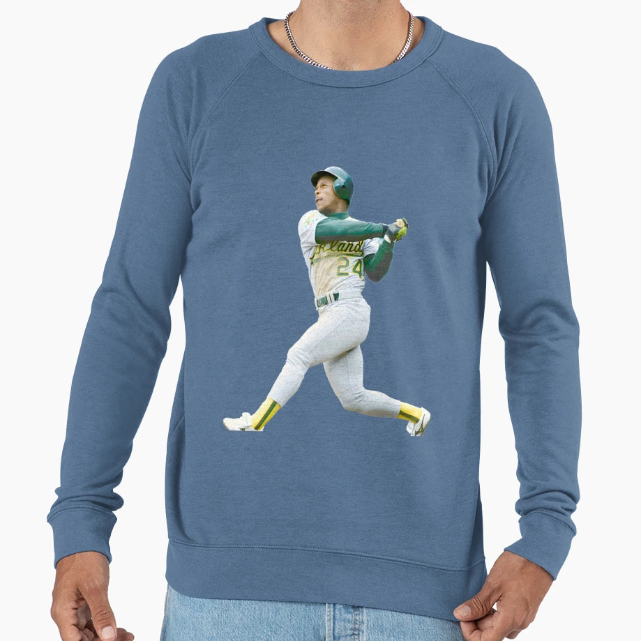 Rickey Henderson Swing 24 Sweatshirt - Aesthetic Graphic for Adults - T-Shirt, Sweatshirt, Hoodie