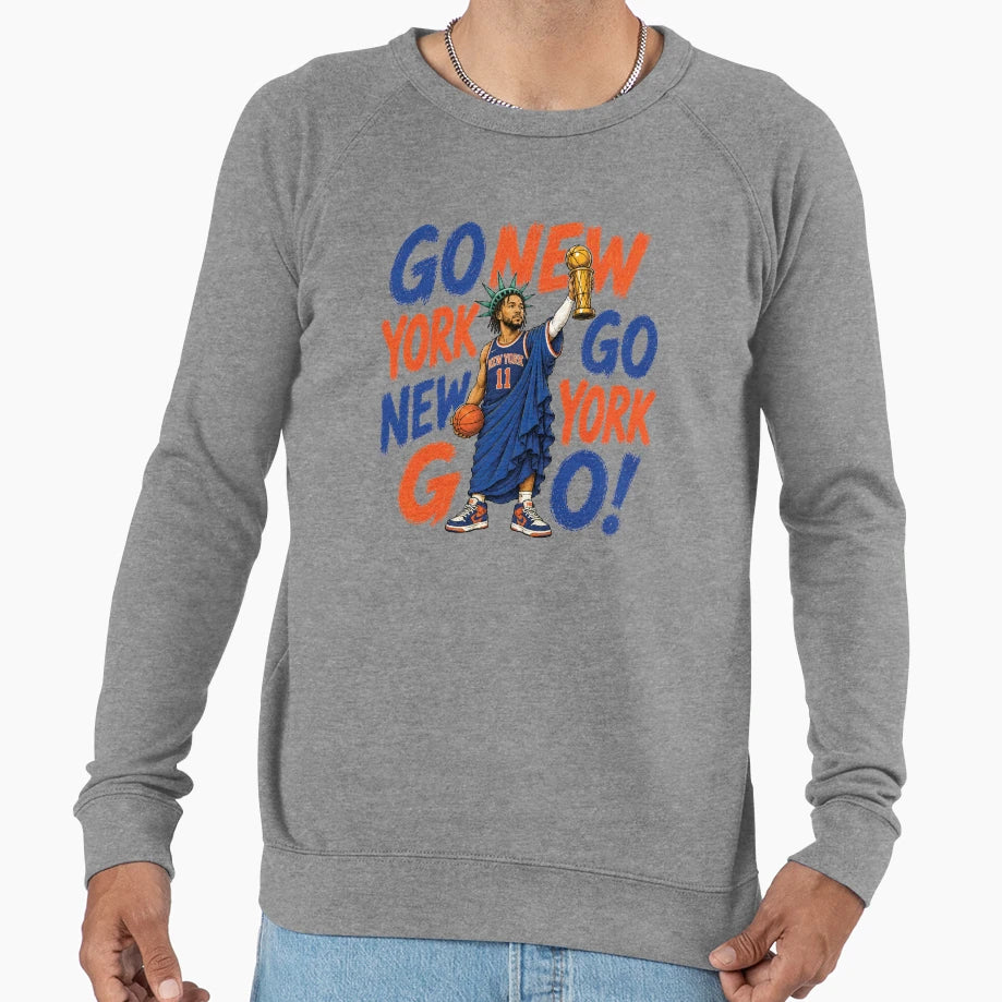 Go New York Go New York Basketball Sweatshirt - Trendy Graphic Men Women - T-Shirt, Sweatshirt, Hoodie