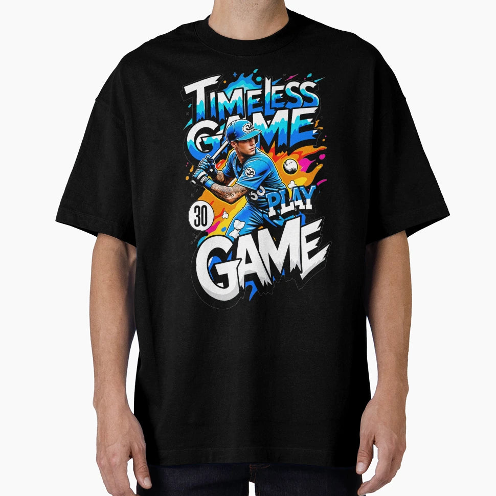 Timeless Game Play Game Baseball Art T-Shirt - Graphic Print Unisex - T-Shirt, Sweatshirt, Hoodie