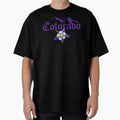 Colorado Columbine Flower And Mountain T-Shirt - Minimalist Print Unisex - T-Shirt, Sweatshirt, Hoodie