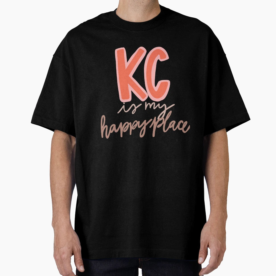 Kansas City Is My Happy Place T-Shirt - Fun Novelty Design for Adults - T-Shirt, Sweatshirt, Hoodie