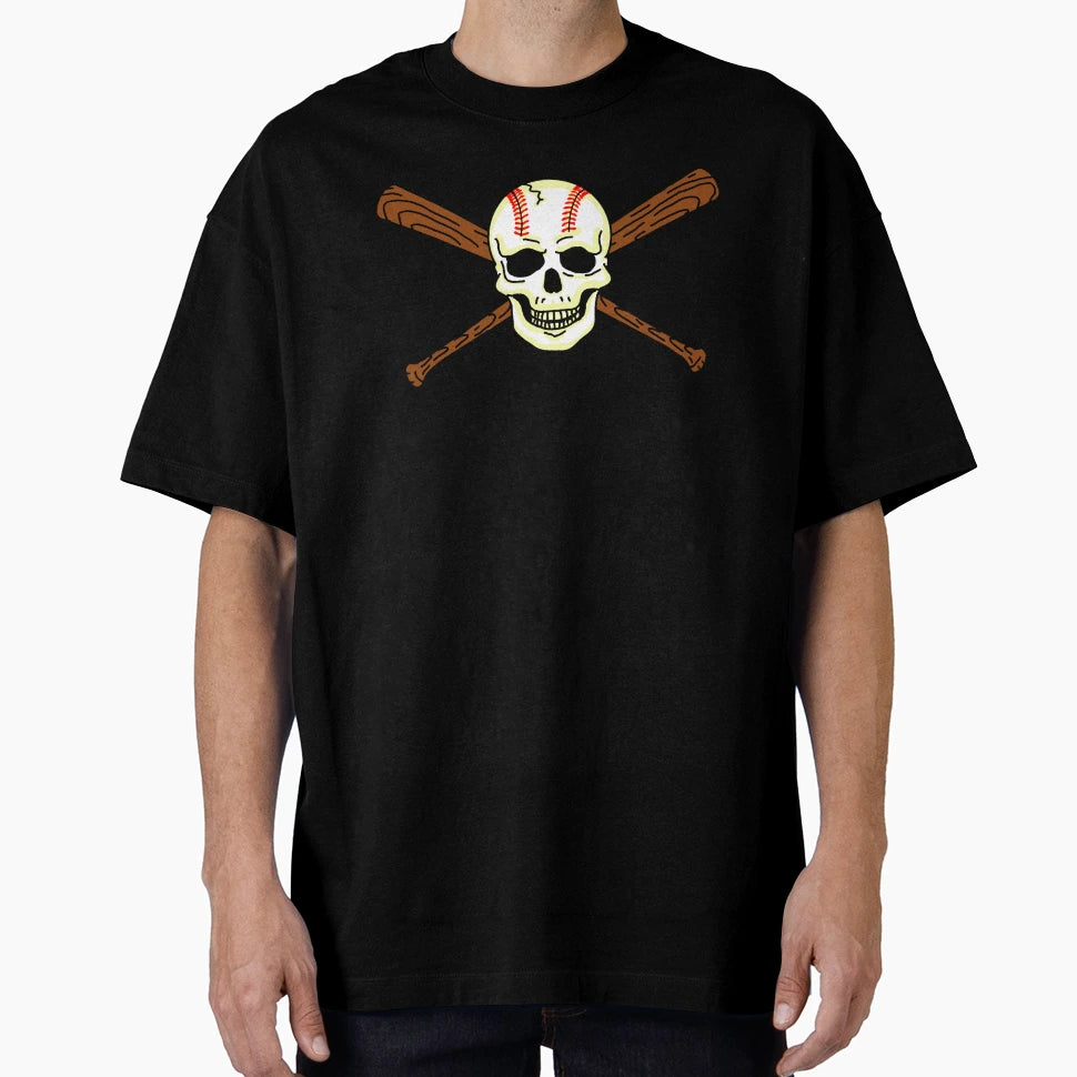 Baseball Skull Logo T-Shirt - Fun Novelty Design Unisex - T-Shirt, Sweatshirt, Hoodie