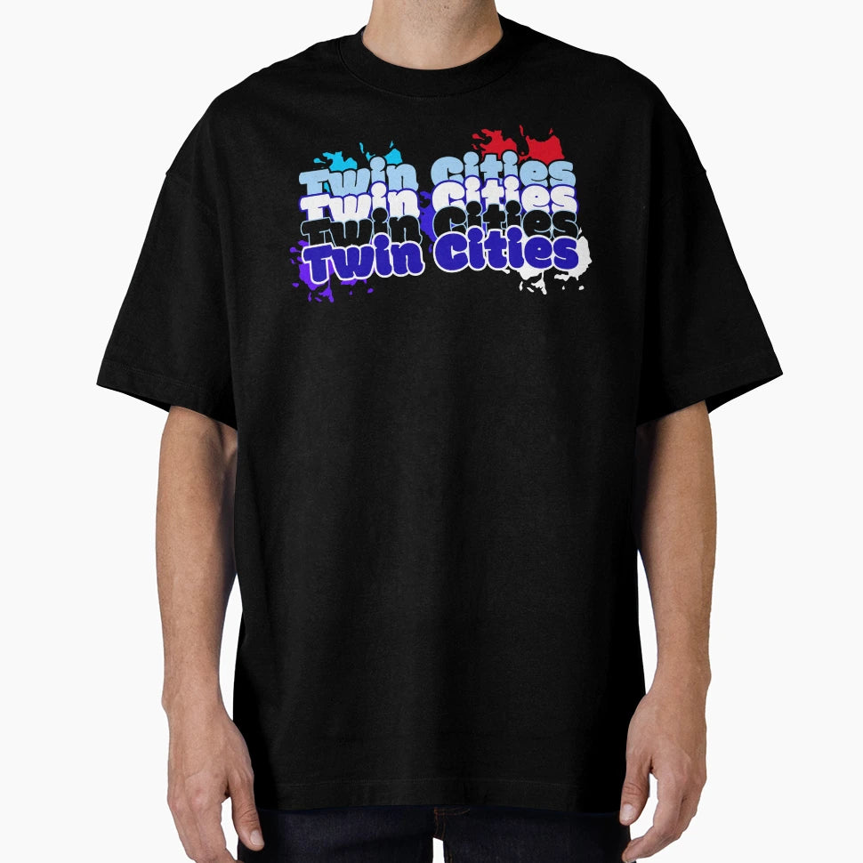 Twin Cities Paint Splat T-Shirt - Custom Art Print for Adults - T-Shirt, Sweatshirt, Hoodie