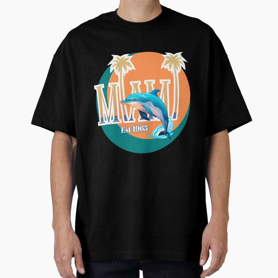 Miami Dolphins Nfl Inspired Handcrafted T-Shirt - Streetwear Style Unisex - T-Shirt, Sweatshirt, Hoodie